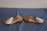 Escarpins STRABOSKI  Cuir beige et marron à talons T 37 TBE