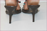 LE SILLA Sandales Luxe Tout Cuir  Bijoux & Pierres Multicolores  T 38 TBE