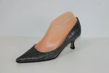 Escarpins ELEGANCE PARIS Tout Cuir Gris Petits Talons T 36 TBE