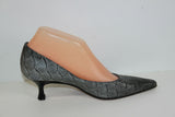 Escarpins ELEGANCE PARIS Tout Cuir Gris Petits Talons T 36 TBE