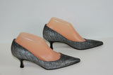Escarpins ELEGANCE PARIS Tout Cuir Gris Petits Talons T 36 TBE