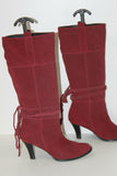 Bottes à Talons Daim Pourpre T 41 TTBE