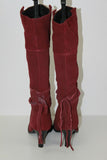 Bottes à Talons Daim Pourpre T 41 TTBE