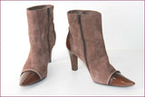 ROSEMETAL Bottines Boots Daim et Cuir Verni Marron T 36 TBE