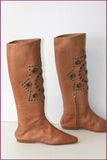 ARIDZA BROSS Bottes Cuir Artisanal Souple Ajouré T 36 TBE