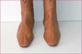 ARIDZA BROSS Bottes Cuir Artisanal Souple Ajouré T 36 TBE