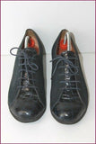 ERIC LOMAIN Bottier Derby Cuir Bleu Pétrole T 39 BE