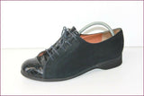 ERIC LOMAIN Bottier Derby Cuir Bleu Pétrole T 39 BE