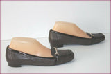 JONES NEW YORK Escarpins Mocassins Tout Cuir Marron Foncé T 37.5 BE