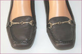 JONES NEW YORK Escarpins Mocassins Tout Cuir Marron Foncé T 37.5 BE