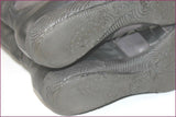 BOCAGE Bottes Cuir noir et Gris à Talons Plats T 40 TBE