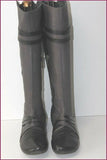 BOCAGE Bottes Cuir noir et Gris à Talons Plats T 40 TBE