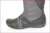 BOCAGE Bottes Cuir noir et Gris à Talons Plats T 40 TBE