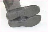 BOCAGE Bottes Cuir noir et Gris à Talons Plats T 40 TBE