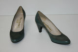 MANFIELD Escarpins Vintage tout Cuir Vert T 35 BE