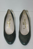 MANFIELD Escarpins Vintage tout Cuir Vert T 35 BE