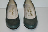 MANFIELD Escarpins Vintage tout Cuir Vert T 35 BE