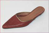 EMPORIO ARMANI Mules Tout Cuir Rouge Très Foncé T 35 TBE