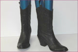 EDEN SHOES Bottines Tout Cuir Noir T 38 TBE
