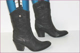 EDEN SHOES Bottines Tout Cuir Noir T 38 TBE
