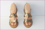 MELISSA Escarpins Sandales Synthétique Doré T 4.5 US / T 35.5 TBE