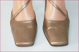 SERGIO ROSSI Escarpins Tout Cuir Bronze T 36.5 IT / T 37.5 BE