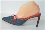 RODOLPHE MENUDIER Escarpins Pointus Cuir et Jean Talons fins T 38 TBE