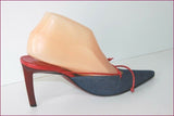 RODOLPHE MENUDIER Escarpins Pointus Cuir et Jean Talons fins T 38 TBE