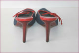 RODOLPHE MENUDIER Escarpins Pointus Cuir et Jean Talons fins T 38 TBE