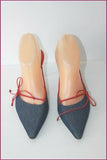 RODOLPHE MENUDIER Escarpins Pointus Cuir et Jean Talons fins T 38 TBE