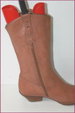 FRENZY Mi Bottes Pointues Cuir Marron Clair T 40 TBE