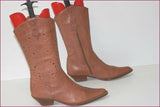 FRENZY Mi Bottes Pointues Cuir Marron Clair T 40 TBE