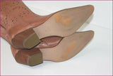 FRENZY Mi Bottes Pointues Cuir Marron Clair T 40 TBE