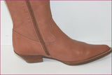 FRENZY Mi Bottes Pointues Cuir Marron Clair T 40 TBE