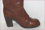 ASH Mi Bottes Cavalières Tout Cuir Marron T 37 TBE