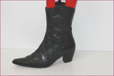 REQINS Bottines Pointues Cuir Noir T 38 TTBE