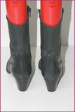 REQINS Bottines Pointues Cuir Noir T 38 TTBE