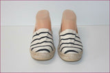 Espadrilles Tissu Lin Motif Marin Travail Artisanal T 36 ETAT NEUF