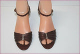 VALBRENTA Escarpins Vintage Tout cuir Cognac T 37.5 TBE