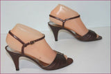 VALBRENTA Escarpins Vintage Tout cuir Cognac T 37.5 TBE