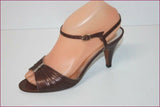 VALBRENTA Escarpins Vintage Tout cuir Cognac T 37.5 TBE
