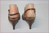 VALBRENTA Escarpins Vintage Tout cuir Cognac T 37.5 TBE
