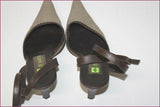 JB MARTIN Escarpins Pointus Toile Brillante et Cuir T 40 TBE