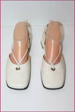 JB MARTIN Escarpins Cuir Blanc Cassé Bouts Semi Carrés T 4.5 / T 38.5 TBE