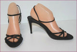 ZARA Escarpins De Soirée Tissu Fin Noir Satiné T 41 TTBE