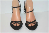 ZARA Escarpins De Soirée Tissu Fin Noir Satiné T 41 TTBE
