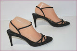 ZARA Escarpins De Soirée Tissu Fin Noir Satiné T 41 TTBE