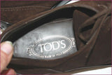 TOD'S Derby à lacets Daim Marron foncé T 7.5 / T 41.5 TBE