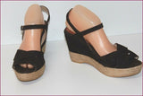JB MARTIN Sandales Compensées Cuir Marron Foncé T 41 TTBE