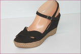 JB MARTIN Sandales Compensées Cuir Marron Foncé T 41 TTBE